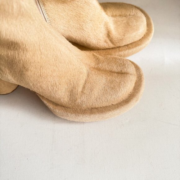 L' Intervalle Weston Cowskin Light Beige Chunky Round Toe Unique Boots 40 - Picture 7 of 9